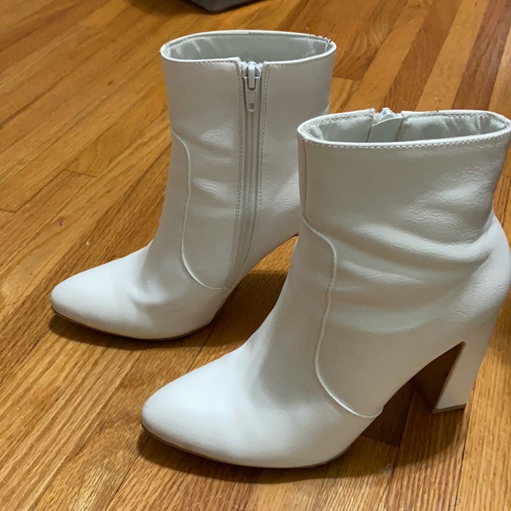 F21 White Booties